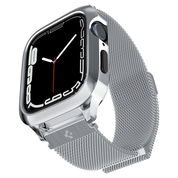 SPIGEN METAL FIT PRO APPLE WATCH 4 5 6 7 8 9 SE 44 45 MM SILVER EAN 8809811861396 monstelo