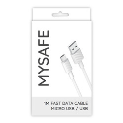 [10 + 1] MYSAFE NB CABLE P156 MICRO USB 1M WHITE