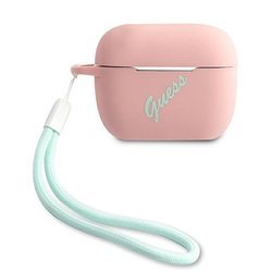[20 + 1] GUESS  AIRPODS PRO COVER SILIICONE VINTAGE PINK/MINT