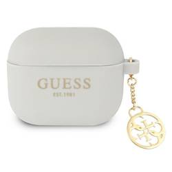 [20 + 1] GUESS GUA3LSC4EG AIRPODS 3 COVER GRAY / GRAY SILICONE CHARM 4G COLLECTION
