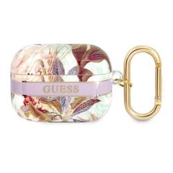[20 + 1] GUESS GUAPHHFLU AIRPODS PRO COVER PURPLE / PURPLE FLOWER STRAP COLLECTION