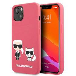 [20 + 1] KARL LAGERFELD HARDCASE KLHCP13SSSKCP IPHONE 13 MINI SILICONE KARL&CHOUPETTE PINK