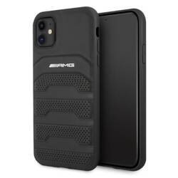 AMG AMHCN61GSEBK iPhone 11 / Xr 6,1" czarny/black hardcase Leather Debossed Lines