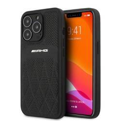 AMG AMHCP13XOSDBK IPHONE 13 PRO MAX 6.7 "BLACK/BLACK HARDCASE LEATHER CURVED LINES