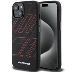 AMG AMHMP15M23SSPK IPHONE 15 PLUS / 14 PLUS 6.7 "BLACK / BLACK HARDCASE SILICONE LARGE RHOMBUSES PATTERN MAGSAFE