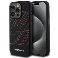 AMG AMHMP15X23SSPK IPHONE 15 PRO MAX 6.7 "BLACK/BLACK HARDCASE SILICONE LARGE RHOMBUSES PATTERN MAGSAFE