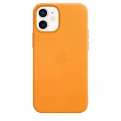 APPLE LEATHER CASE MHK63ZM/A IPHONE 12 MINI CALIFORNIA POPPY OPEN PACKAGE