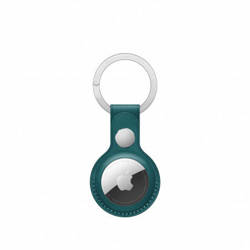 APPLE MM073ZM/A LEATHER CASE KEY RING APPLE AIRTAG FOREST GREEN OPEN PACKAGE