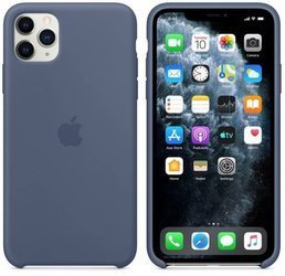 APPLE SILICONE CASE IPHONE 11 PRO MAX MX032ZM/A ALASKAN BLUE OPEN PACKAGE