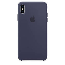 APPLE SILICONE CASE MRWG2ZM/A IPHONE XS MAX MIDNIGHT BLUE OPEN PACKAGE