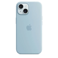 APPLE SILICONE CASE MWNH3ZM/A IPHONE 15 PLUS LIGHT BLUE OPEN PACKAGING