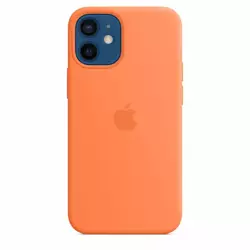 APPLE SILICONE MHKN3ZM/A CASE IPHONE 12 MINI KUMQUAT OPEN PACKAGE