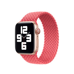 APPLE STRAP APPLE WATCH  3H890ZM/A BRAIDED SOLO LOOP 40MM SIZE 5 PINK PUNCH ORIGINAL SEAL