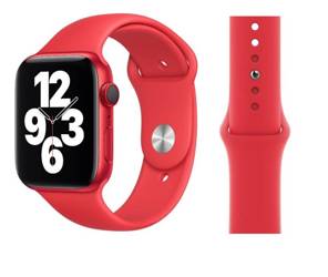 APPLE STRAP MYAR2ZM/A SILICONE APPLE WATCH STRAP 42MM/44MM/45MM S/M RED WITHOUT PACKAGING