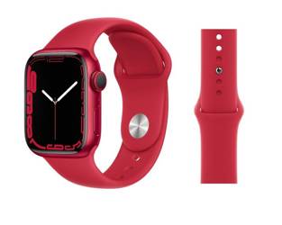 APPLE STRAP SILICONE SPORTS BELT FOR APPLE WATCH 42MM/44MM/45MM S/M M/L RED  WITHOUT PACKAGING