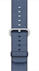 APPLE STRAP WOVEN NYLON MATERIAL STRAP FOR APPLE WATCH 42/44/45MM NAVY/TAHUE BLUE OPEN PACK