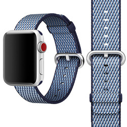 APPLE STRAP WOVEN NYLON MQVC2ZM/A FABRIC STRAP FOR APPLE WATCH 42MM MIDNIGHT BLUE OPEN PACK