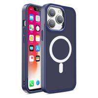 ARMORED MAGNETIC IPHONE 14 PLUS MAGSAFE COLOR MATTE CASE - BLUE