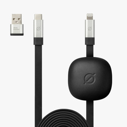 ATOM STUDIOS CABLE USB-C to LIGHTNING FAST CHARGE FLAT + WEIGHT 1.8M BLACK
