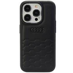 AUDI GT SYNTHETIC LEATHER IPHONE 15 PRO 6.1 "BLACK/BLACK HARDCASE AU-TPUPCIP15P-GT/D2-BK