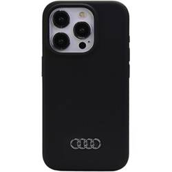 AUDI SILICONE CASE IPHONE 15 PRO 6.1 "BLACK/BLACK HARDCASE AU-LSRIP15P-Q3/D1-BK