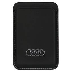 Audi Synthetic Leather Wallet Card Slot  czarny/black MagSafe AU-MSCH-Q3/D1-BK