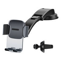 BASEUS 2IN1 GRAVITY CAR PHONE MOUNT HOLDER FOR AIR VENT AND DASHBOARD BLACK (SUYK000001)