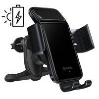 BASEUS AUTOMATIC SOLAR ELECTRIC PHONE MOUNT HOLDER FOR AIR VENT BLACK (SUZG000001)