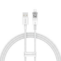 BASEUS EXPLORER SERIES CABLE USB - LIGHTNING 2.4A 1 M WHITE (CATS010002)