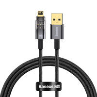 BASEUS EXPLORER SERIES CABLE USB - LIGHTNING 2.4A CABLE 1 M BLACK (CATS000401)
