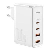 BASEUS GAN2 PRO FAST WALL CHARGER 100W USB / USB TYP C QUICK CHARGE 4+ POWER DELIVERY WHITE (CCGAN2P-L02)