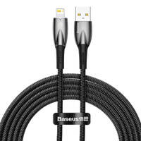 BASEUS GLIMMER SERIES CABLE WITH FAST CHARGING USB-C - LIGHTNING 480MB/S 2.4A 2M BLACK