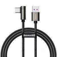 BASEUS LEGEND SERIES ELBOW FAST CHARGING DATA CABLE USB - USB TYPE-C 66W 1M BLACK (CATCS-B01)