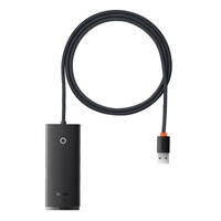 BASEUS LITE SERIES HUB ADAPTER USB-A TO 4XUSB-A 3.0 5GB / S BLACK (WKQX030101)