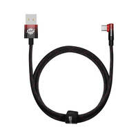 BASEUS MVP 2 ELBOW RIGHT ANGLE POWER DELIVERY CABLE WITH SIDE USB / USB TYPE C PLUG 1M 100W 5A RED (CAVP000420)