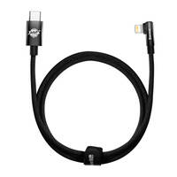 BASEUS MVP 2 ELBOW-SHAPED FAST CHARGING DATA CABLE TYPE-C TO IP 20W 1M BLACK