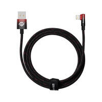 BASEUS MVP 2 ELBOW-SHAPED FAST CHARGING DATA CABLE USB TO IP 2.4A 2M BLACK+RED