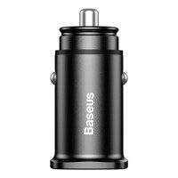 BASEUS SQUARE UNIVERSAL SMART CAR CHARGER 2X USB QC3.0 QUICK CHARGE 3.0 SCP AFC 30W BLACK (CCALL-DS01)