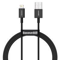 BASEUS SUPERIOR USB - LIGHTNING FAST CHARGING DATA CABLE 2,4 A 1 M BLACK (CALYS-A01)