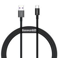 BASEUS SUPERIOR USB - USB TYP C FAST CHARGING DATA CABLE 66 W (11 V / 6 A) HUAWEI SUPERCHARGE SCP 1 M BLACK (CATYS-01)