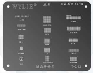 BGA REBALLING WYLIE Screen IC MESH Stencil 6s-14PM