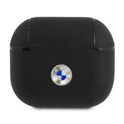 BMW BMA3SSLBK AirPods 3 cover czarny/black Geniune Leather Silver Logo