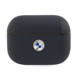 BMW BMAPSSLNA AIRPODS PRO COVER NAVY/NAVY GENIENI LEANNE LEATHER SILVER LOGO