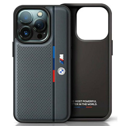 BMW BMHCP16S23PUPVA iPhone 16 6.1" antracyt/anthracite hardcase M Perforated Tricolor Detail Line