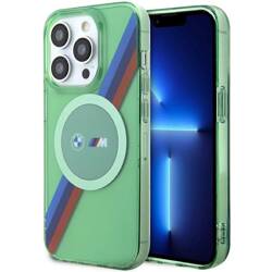BMW BMHMP15LHDTN IPHONE 15 PRO 6.1 "GREEN/GREEN HARDCASE M TRICOLOR STRIPES MAGSAFE
