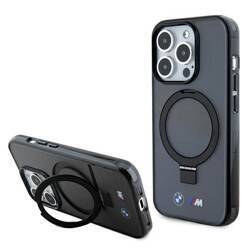 BMW BMHMP15LURSK iPhone 15 Pro 6.1"  czarny/black hardcase Ring Stand M Collection MagSafe