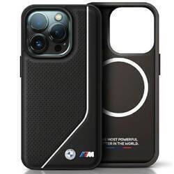 BMW BMHMP15S23PUCPK IPHONE 15/14/13 6.1 "BLACK / BLACK HARDCASE PERFORATED TWISTED LINE MAGSAFE