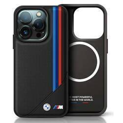 BMW BMHMP16S23PUTRK iPhone 16 6.1" czarny/black hardcase M Meshed Tricolor Stripes MagSafe