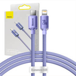 Baseus Crystal Shine cable USB-C to Lightning, 20W, PD, 1.2m (purple)