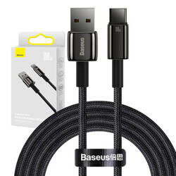 Baseus Tungsten Gold Cable USB to USB-C, 100W, 2m (black)